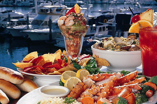 seafood platter from Tony P's Dockside Grill in Marina del Rey