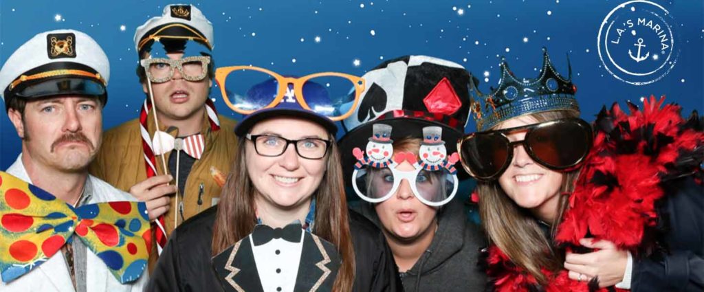 Marina Lights event holiday photo booth at Burton Chace Park