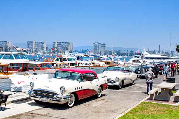classic car and yacht event is annual event in Marina Del Rey