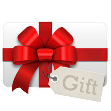 red bow on gift card