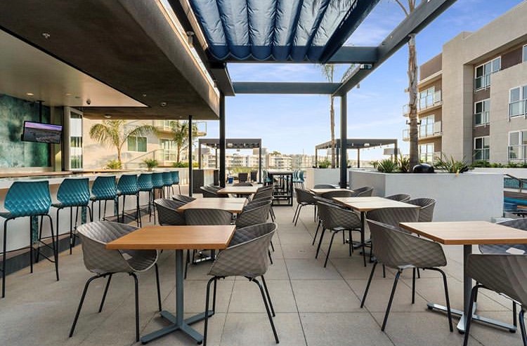 Outdoor seating at Terrace Deck of Residence Inn by Marriott