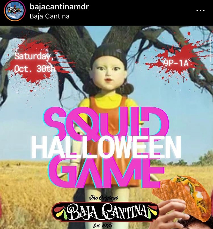 Instagram flyer for restaurant halloween event